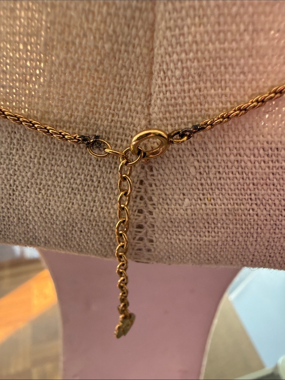 Christian Dior Vintage GoldTone Necklace With Heart Shaped Logo Pendant. - Picture 5 of 7